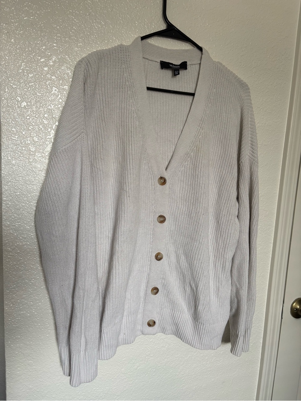 Hudson Jeans Light Cream Button-Up Men's Cardigan